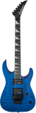 Jackson JS Series Dinky® Arch Top JS32Q DKA Amaranth Fingerboard Quilted Maple Transparent Blue