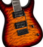 Jackson JS Series Dinky® JS20 DKQ 2PT Amaranth Fingerboard Transparent Tobacco Burst