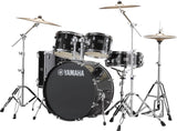Yamaha Rydeen 5 Piece Drum Kit with Throne & Cymbals In Black Glitter