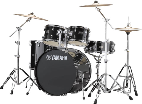Yamaha Rydeen 5 Piece Drum Kit with Throne & Cymbals In Black Glitter