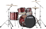 Yamaha Rydeen 5 Piece Drum Kit with Throne & Cymbals In Burgundy Glitter