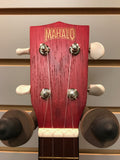 Mahalo M1 Kahiko "K" Series Soprano Ukulele Transparent Red