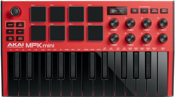 Akai Professional MPK Mini MK3 MIDI Controller Kit with Bag and Pedal