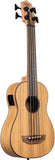 Kala UBASS-ZEB-FS Zebrawood Acoustic/Electric U•BASS® Satin Finish