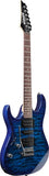 Ibanez GRX70QAL Left-Handed Transparent Blue Burst