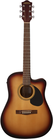 Gretsch Prelude D100CE Dreadnought Cutaway Acoustic/Electric Walnut Fingerboard Sunburst