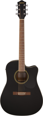 Gretsch Prelude D100CE Dreadnought Cutaway Acoustic/Electric Walnut Fingerboard Black