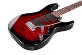 Ibanez GRX70QA Transparent Red Burst