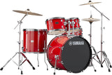 Yamaha Rydeen 5 Piece Drum Kit with Throne & Cymbals In Hot Red