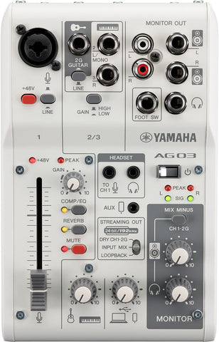 Yamaha AG03MK2 Live Streaming Mixer White – The Brantford Music Centre