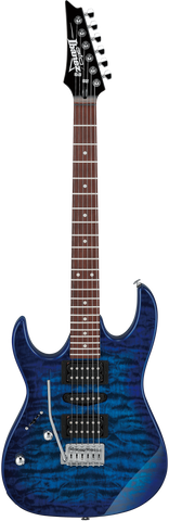 Ibanez GRX70QAL Left-Handed Transparent Blue Burst